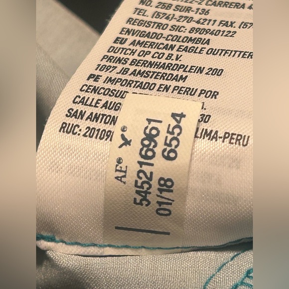 Mens American Eagle Flex Board shorts in Gray and Aqua - Picture 6 of 8